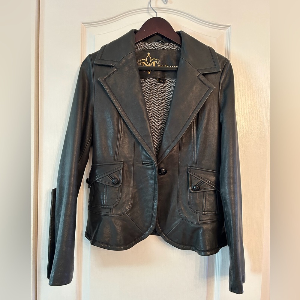 Mackage Leather Jacket Blazer Size S